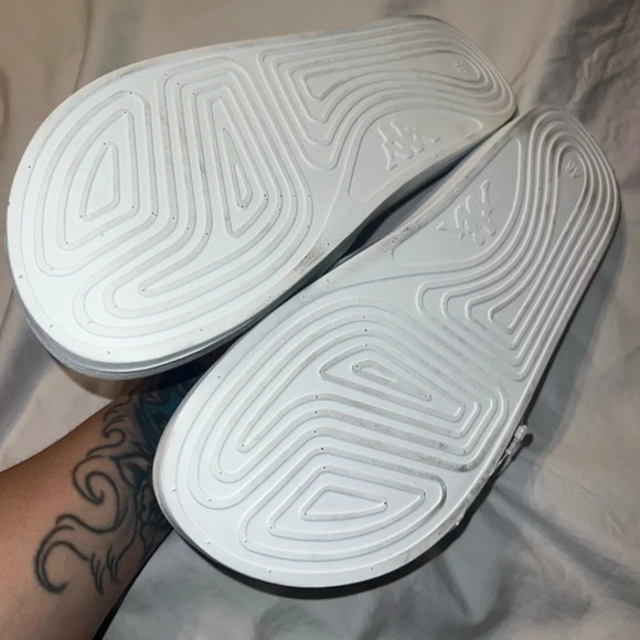 Kappa 222 Banda Adam 16 Slides White Kappa Red Blue slip on sandals sz 12 - Picture 3 of 7